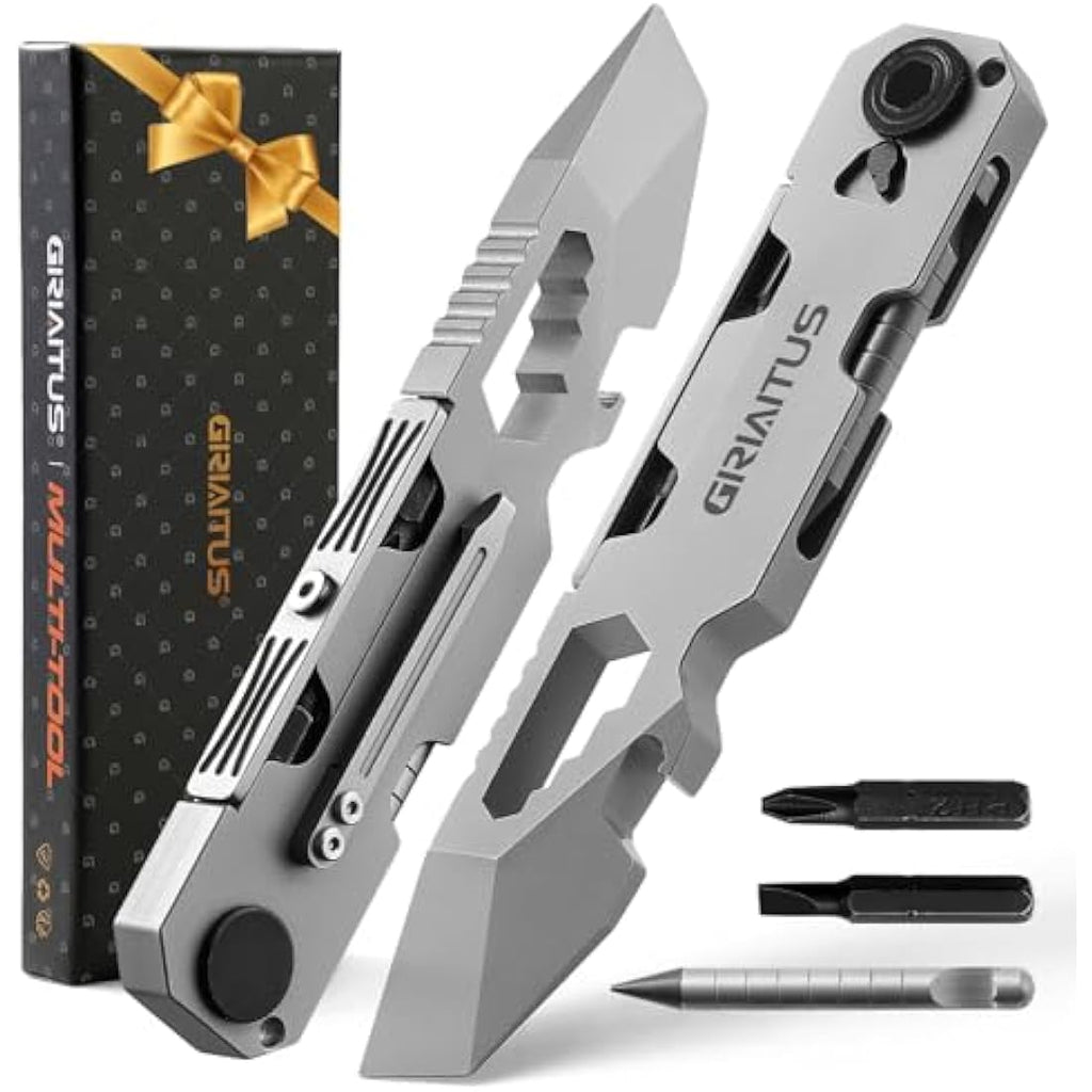 Jolof Store 10-in-1 EDC Multi-Tool – Ratchet Screwdriver & Pry Bar