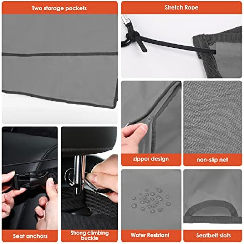 Jolof Store Waterproof Dog Car Seat Cover – Half Hammock Backseat Protector