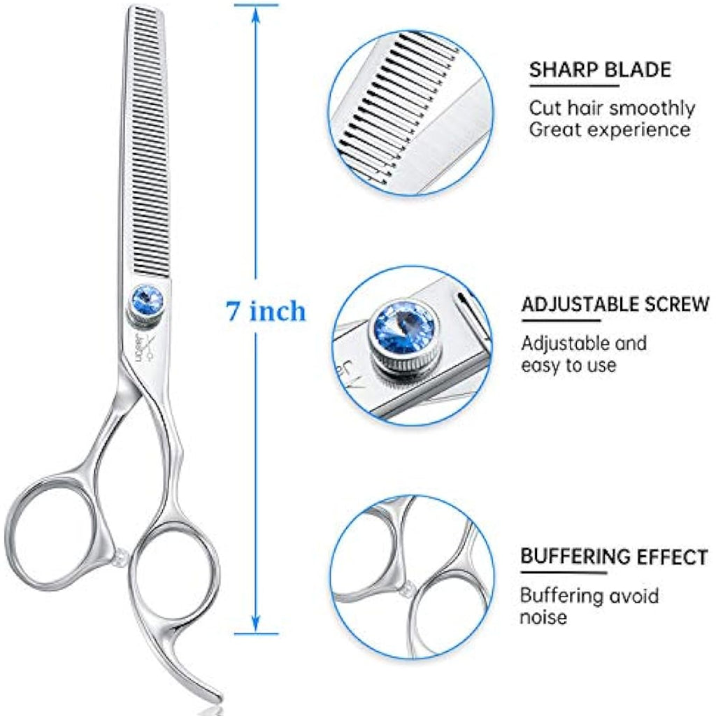 JASON 7" Dog Grooming Thinning Scissors | 50 Teeth 440C Stainless Steel