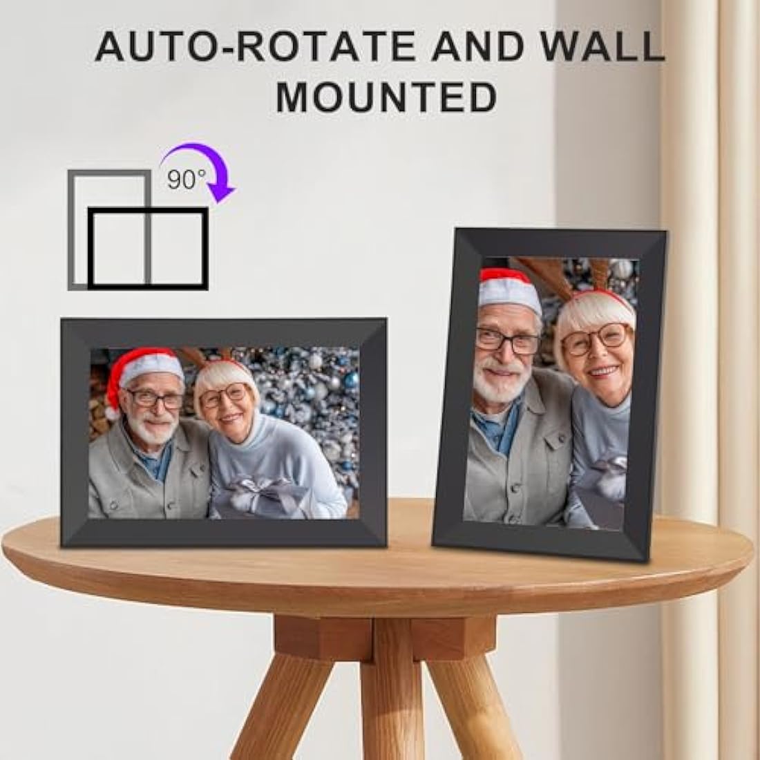 Hesmor 10.1 Inch WiFi Digital Photo Frame - 32GB IPS Touch Screen, Black