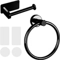 Adhesive Toilet Paper Holder & Towel Ring Set | 304 Stainless Steel