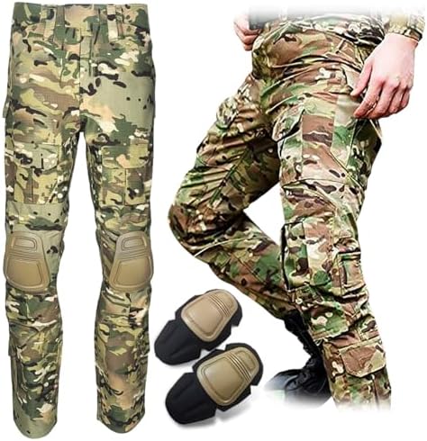 Tactical Military Combat Pants with Knee Pads for Airsoft