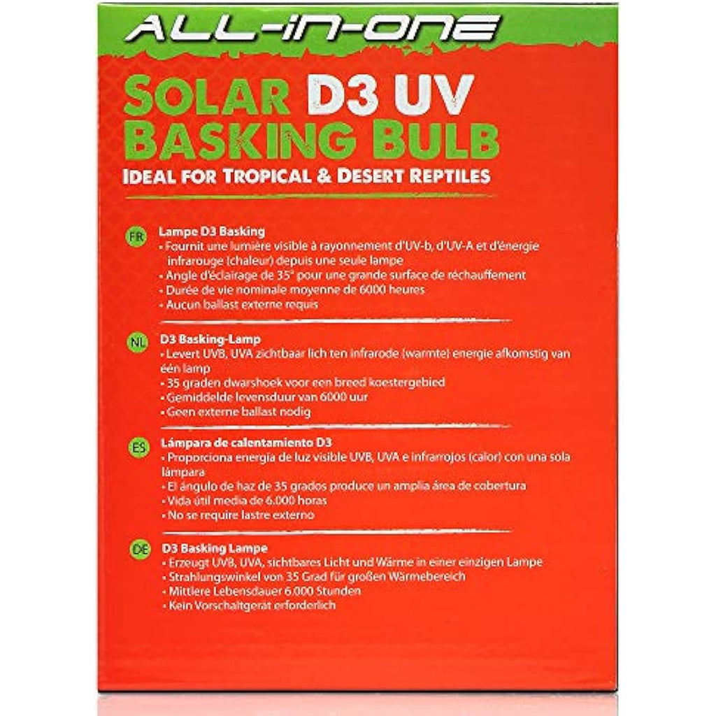 Komodo Solar D3 UV Basking Bulb | 160W Reptile Heat & Light Lamp