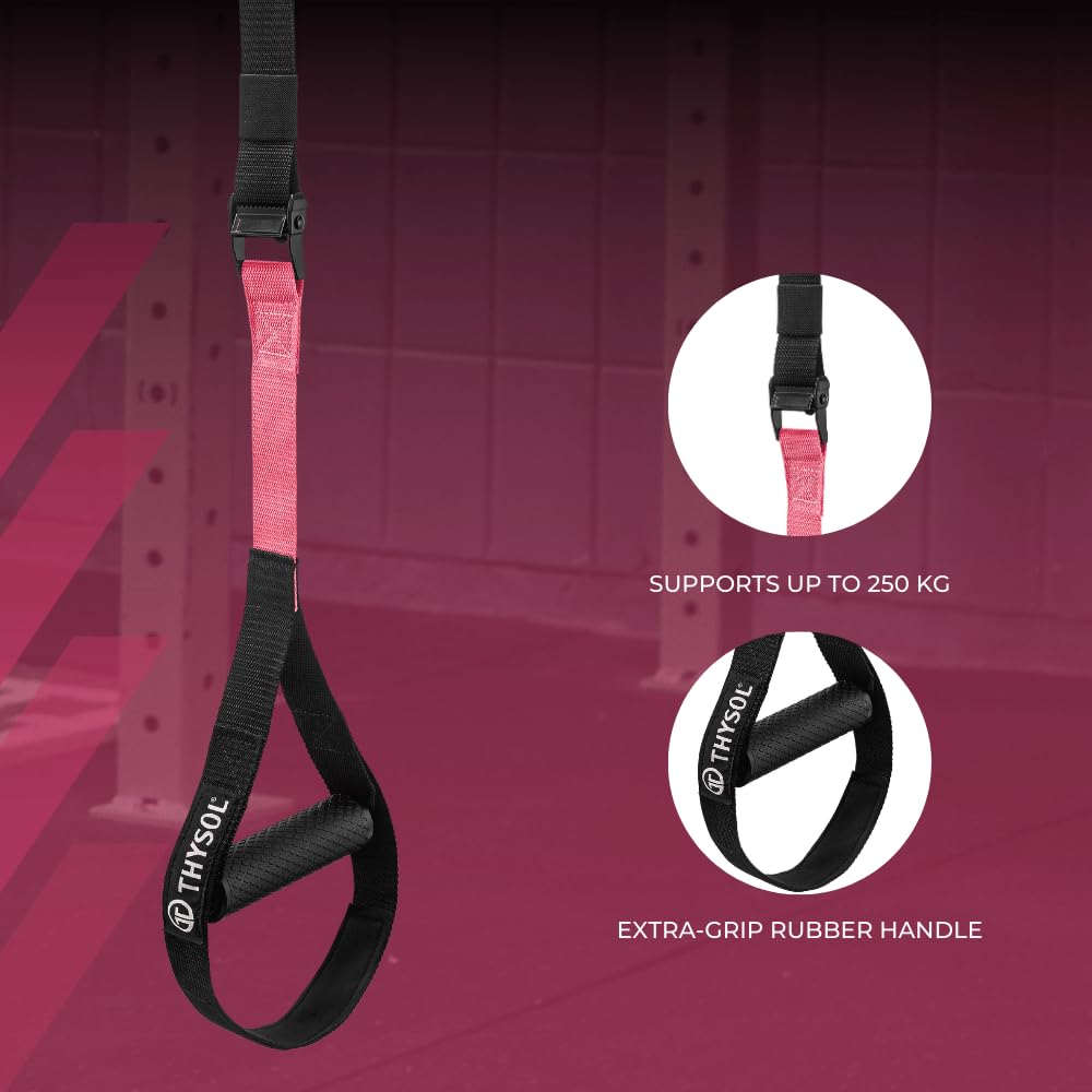 THYSOL Suspension Trainer Pro Xtreme - Full Body Sling Trainer Set