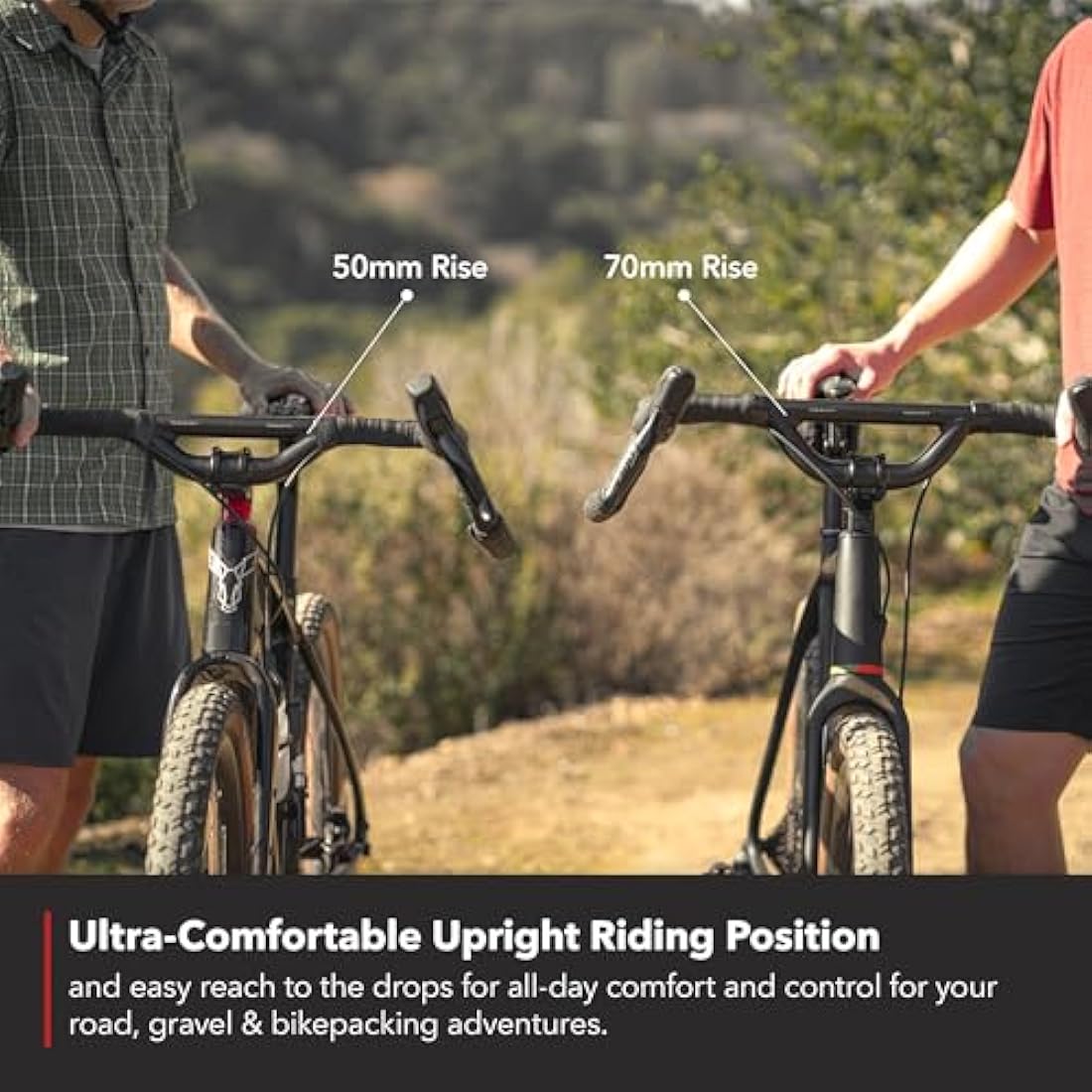 REDSHIFT Top Shelf Aluminum Handlebar – 50-70mm Rise Gravel Drop Bar