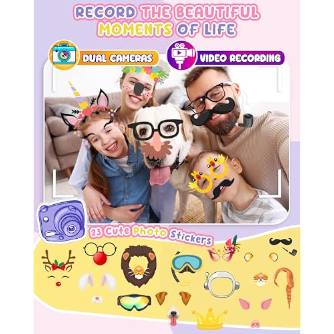 UCIDCI Kids Smart Phone Toy | Dual Camera & MP3 Player for Ages 3-7