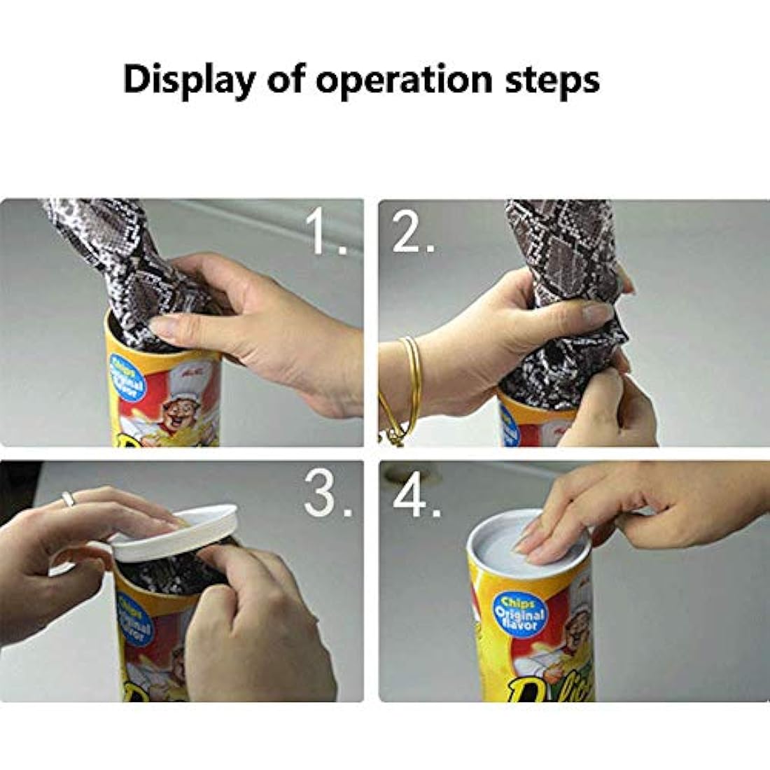 Potato Chip Snake Can Prank Toy – 2 Piece Gag Gift Set