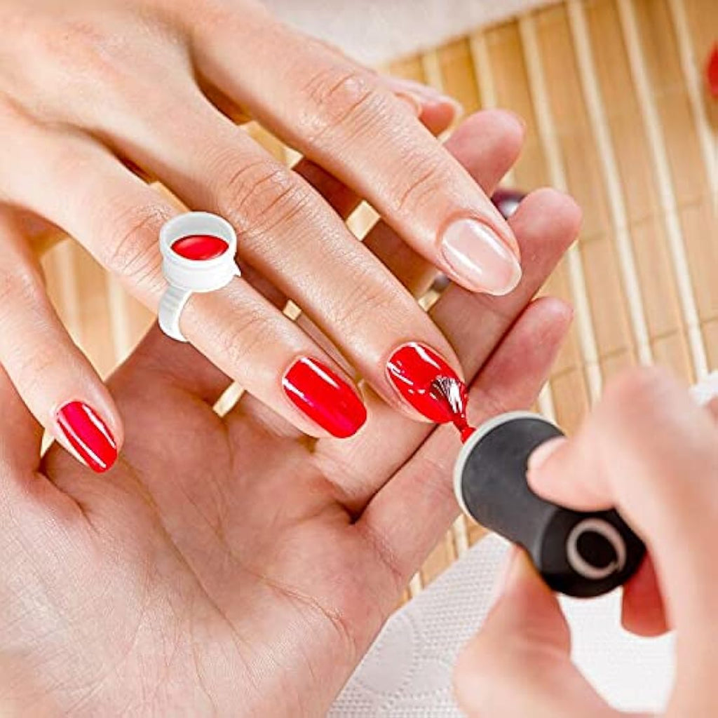 Eyelash Glue Rings – 100PCS Disposable Plastic Adhesive Holders