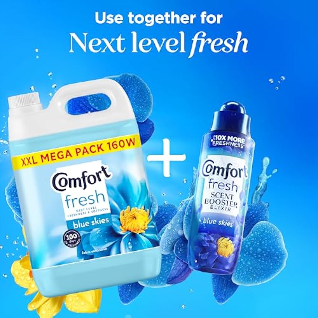 Comfort Fresh Blue Skies Fabric Conditioner - 160 Washes (4.8 L)
