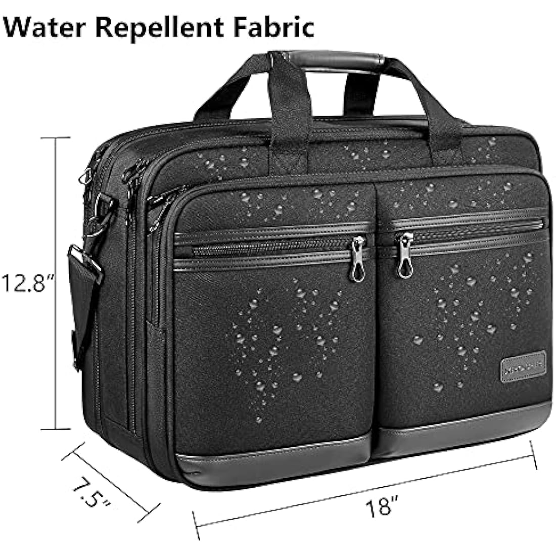 KROSER 17.3 Inch Laptop Briefcase – Expandable Water-Repellent Bag