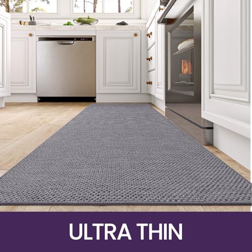 DEXI Non-Slip Kitchen Rug Mat Set | 2-Piece Washable Rubber Backed Runner