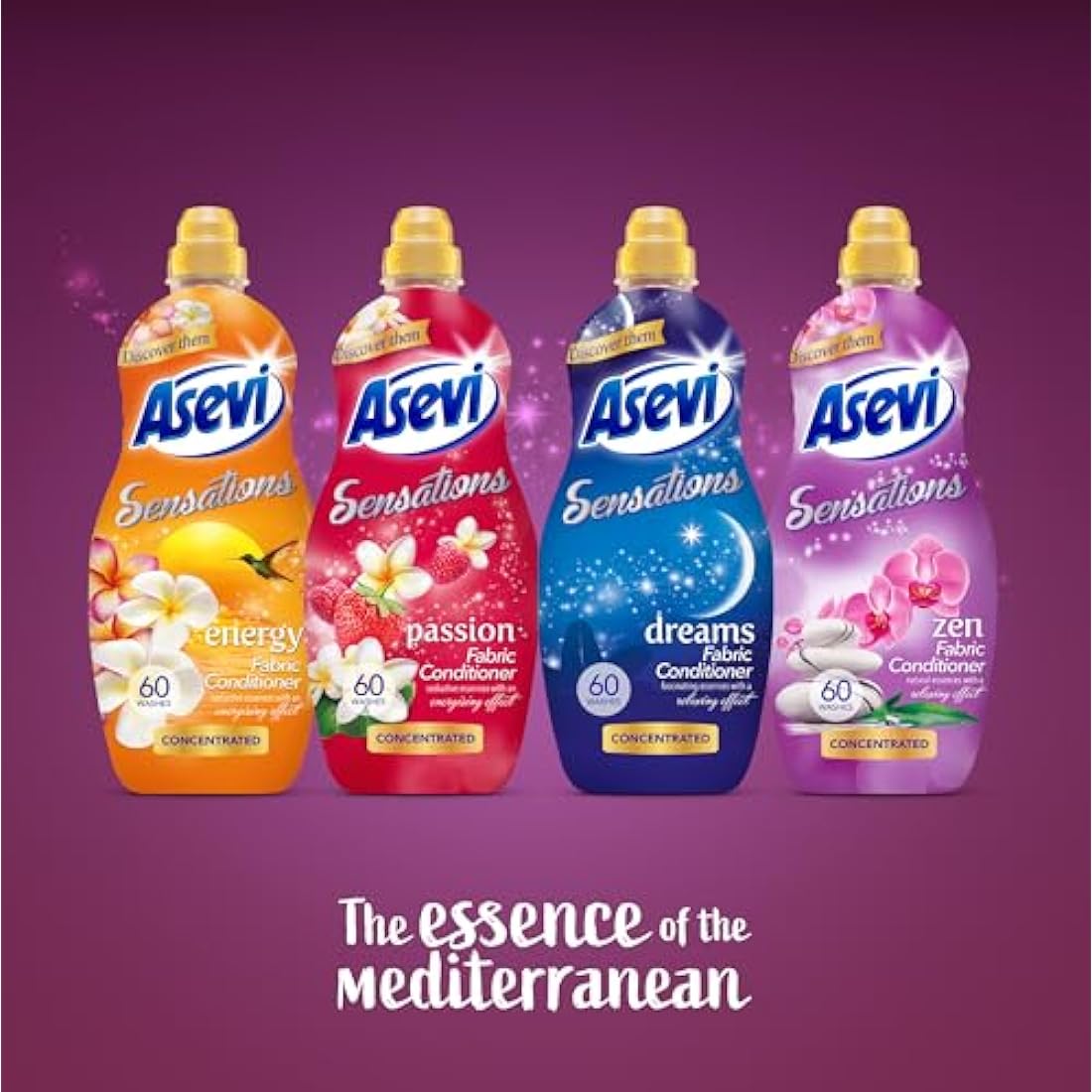Asevi Sensations Fabric Conditioner – Dreams Scent, Vegan, 60 Washes