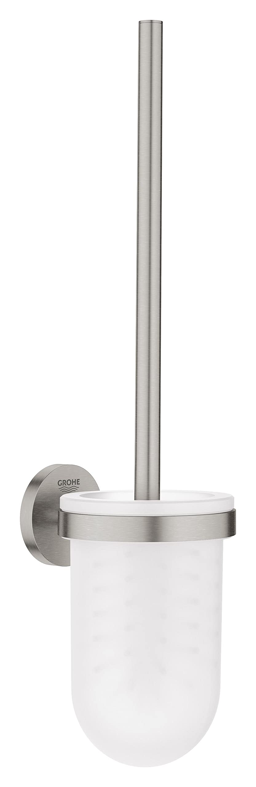 GROHE Start QuickFix Toilet Brush Set | Wall Mounted Stainless Steel