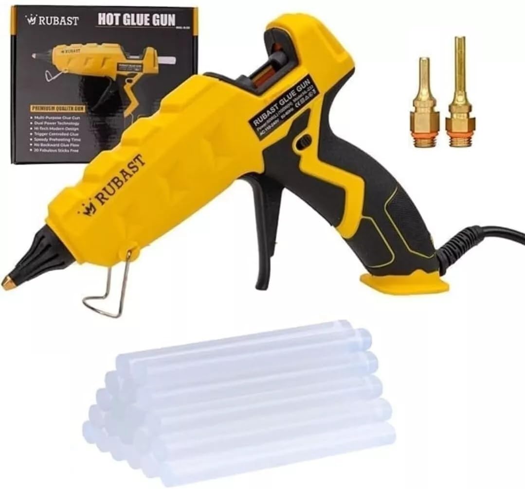 Industrial Hot Glue Gun | 60/100W Dual Power with 20 Sticks