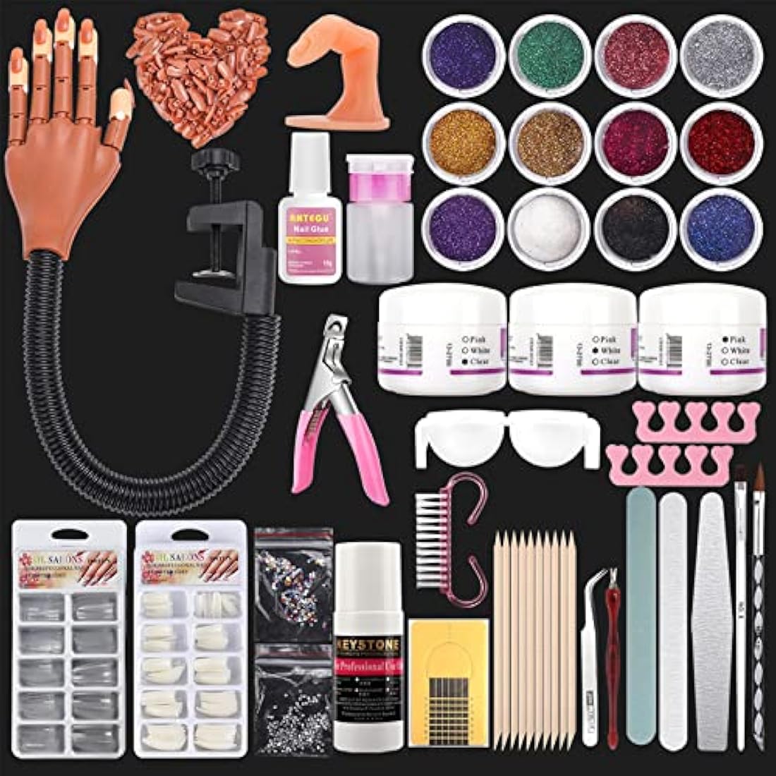 Acrylic Nail Practice Hand – Flexible Manicure Model