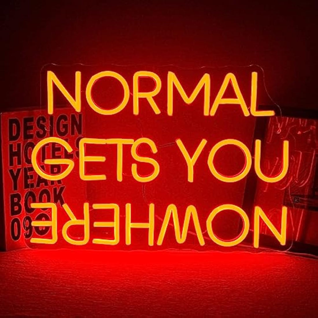 Wanxing Normal Gets You Nowhere Neon Sign | Red LED Wall Decor for Bar