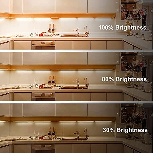 LAMPAOUS Dimmable LED Under Cabinet Lights | 3000K Warm White | 6 Pack
