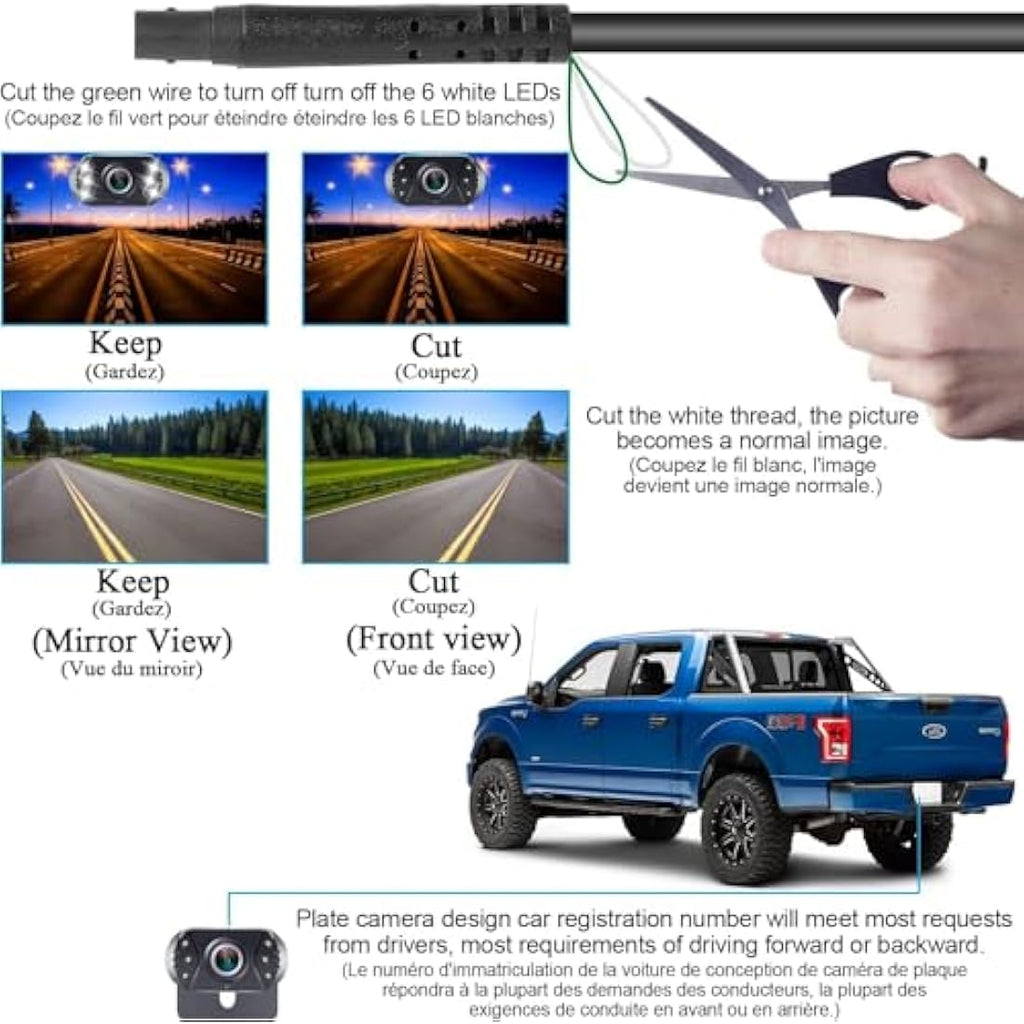 Tomoia T1 HD 1080P Backup Camera Kit | 4.3" Monitor & IP69 Waterproof