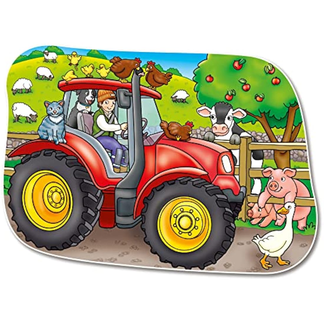 Orchard Toys Big Tractor Jigsaw Puzzle | 25-Piece Farm Shaped Puzzle