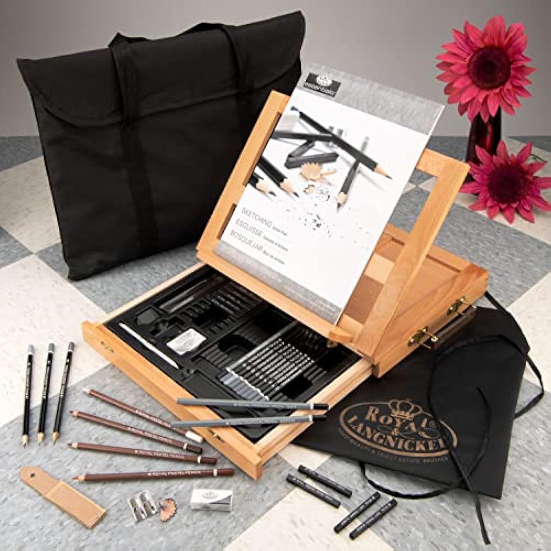 Royal & Langnickel Sketching Art Easel Set | Tabletop Drawing Kit