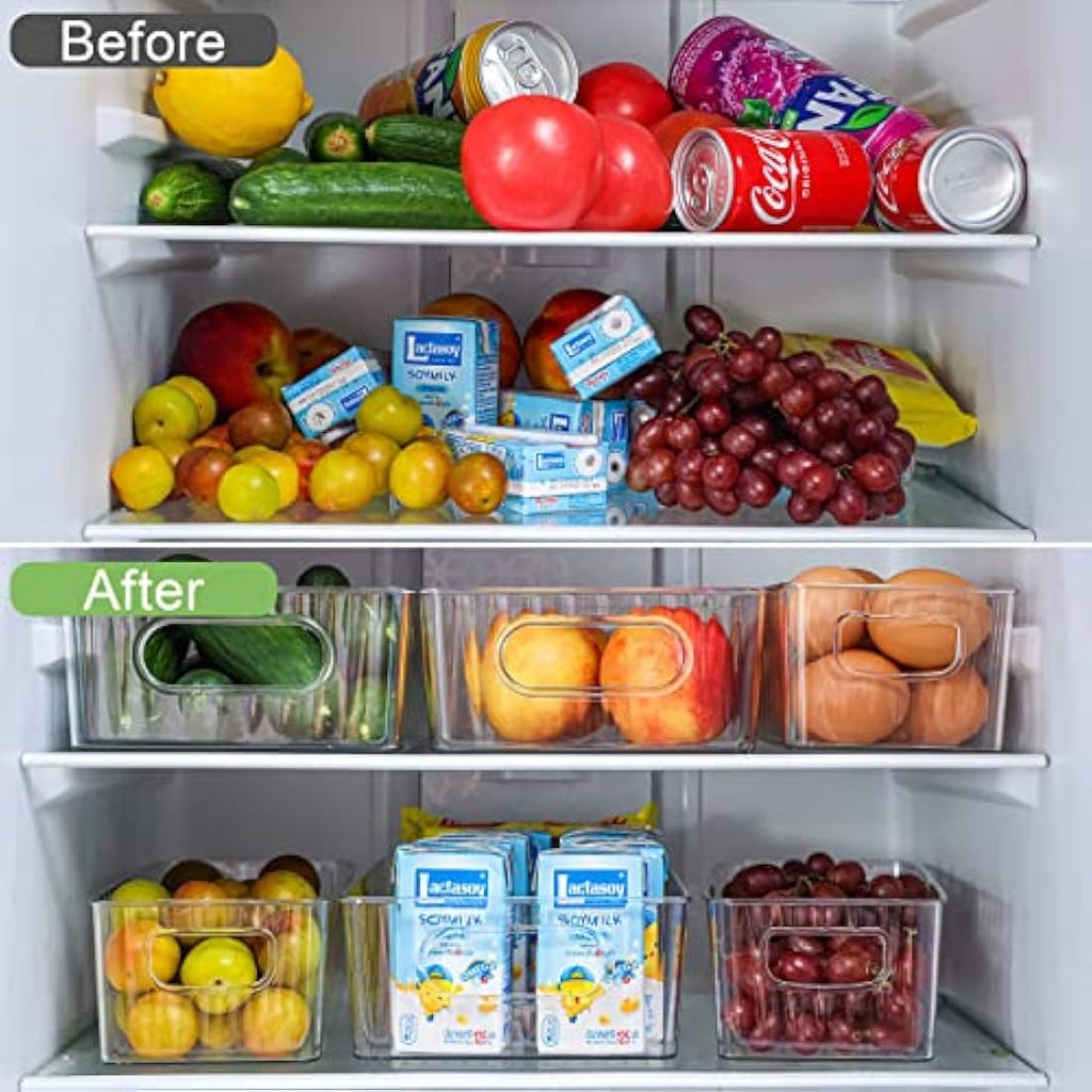 Jolof Store Fridge Organisers Set of 10 | Clear BPA-Free Storage Bins