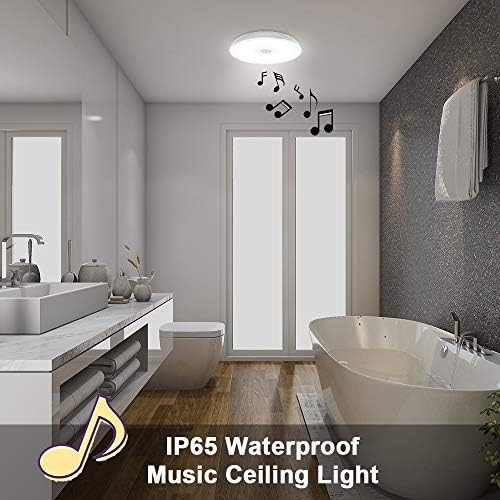 RGB Bathroom Ceiling Light with Bluetooth Speaker – IP65 18W