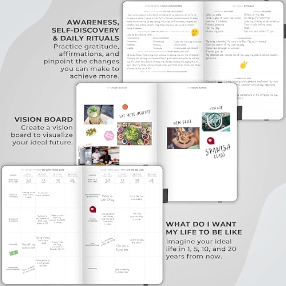 Clever Fox Undated Weekly Planner – A5 Grey Hourly Appointment Book