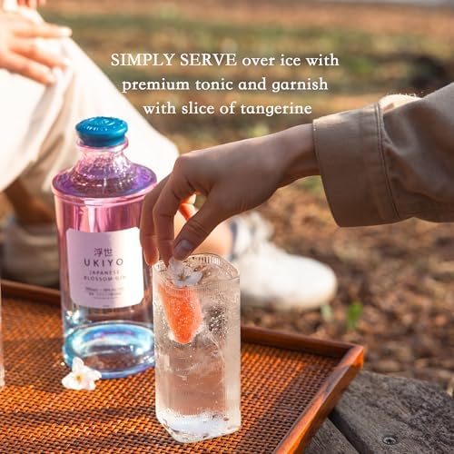 Ukiyo Blossom Japanese Craft Gin | Floral Sakura & Yuzu | 70cl, 40% ABV