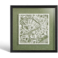 Venice Paper Cut Map Wall Art – Jolof Store Framed 3D Paper Art Decor