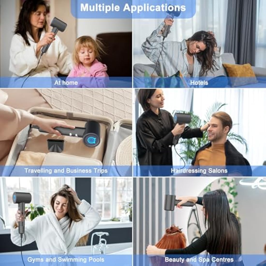 SZO Ionic Hair Dryer – 110,000 RPM High Speed Brushless Motor Blow Dryer