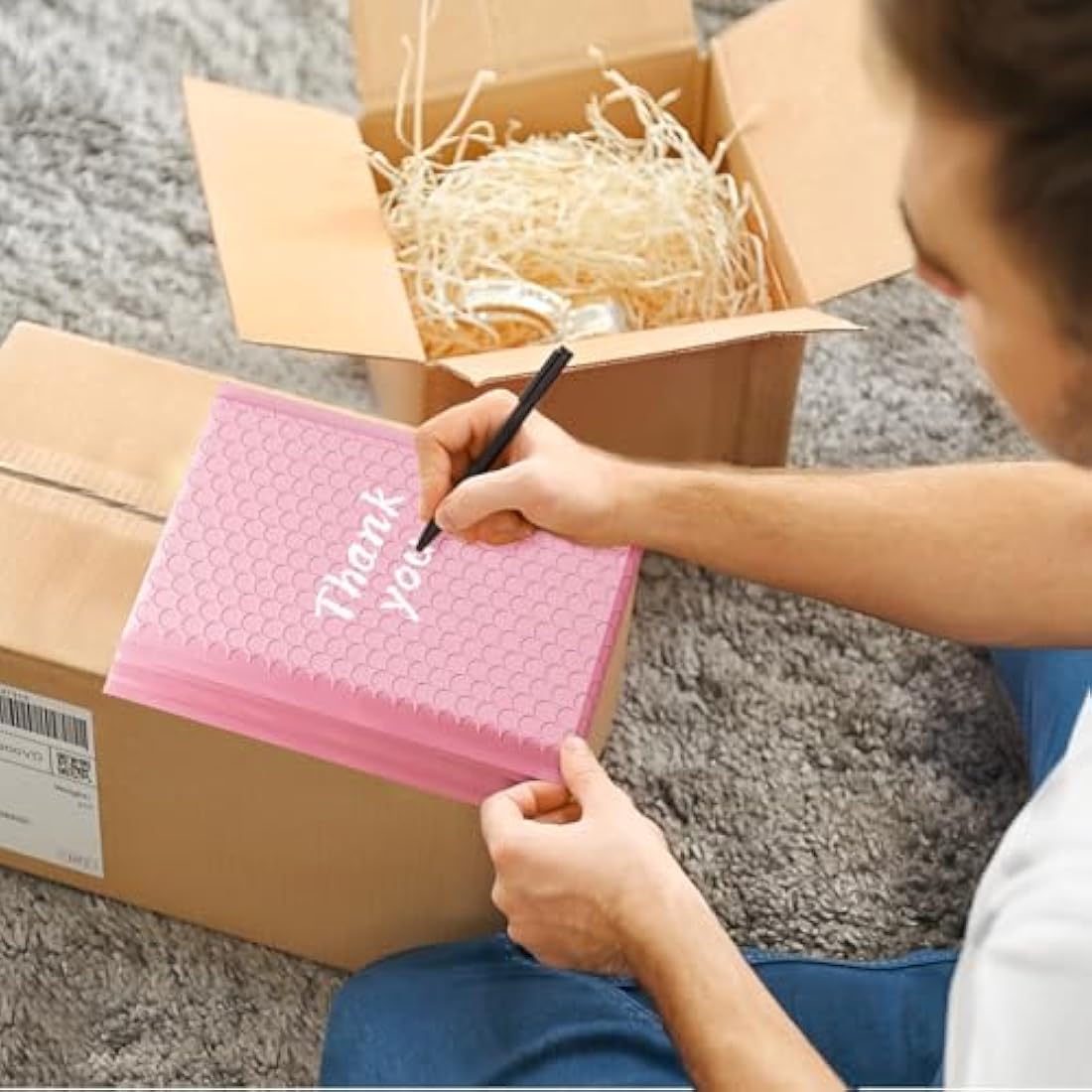 Switory 6x9 Padded Bubble Mailers – 50 Pack Pale Pink Poly Shipping Envelopes