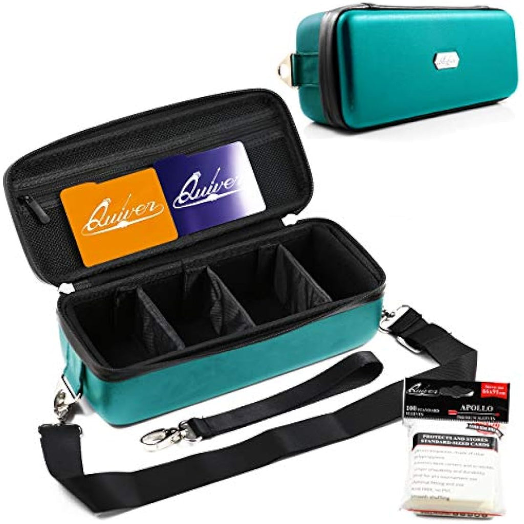 Quiver Time Teal Bolt Card Carrying Case | TCG Storage for 800+ Cards