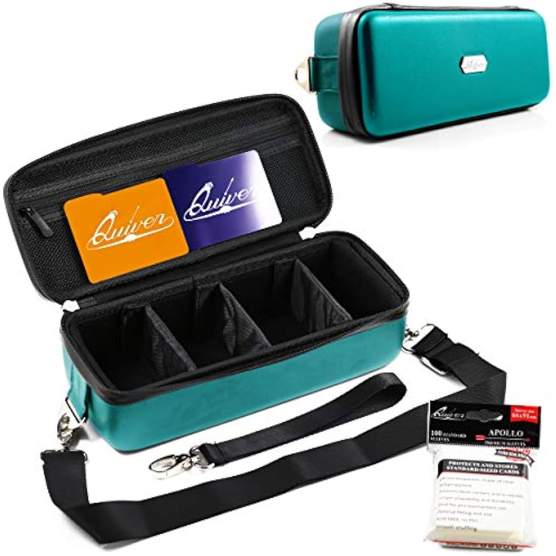 Quiver Time Teal Bolt Card Carrying Case | TCG Storage for 800+ Cards