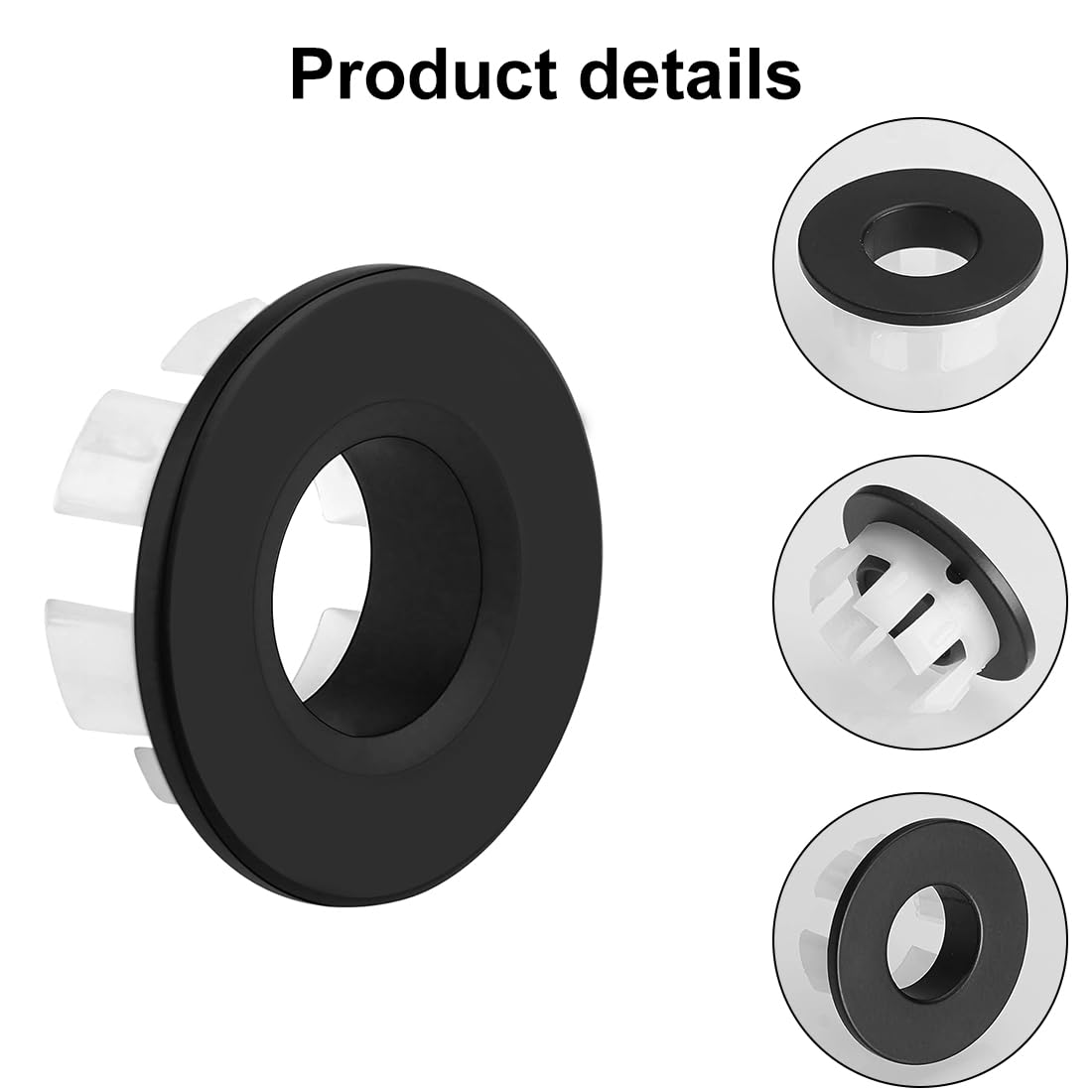 LICQIC Bathroom Sink Overflow Ring, Round Basin Overflow Trim - image 3