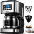 Yabano Programmable Drip Coffee Maker – 12 Cup Glass Carafe, 1.5L