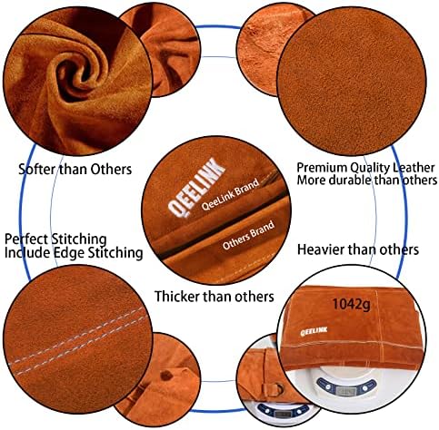 Leather Welding Apron with Gloves – Heavy Duty Work Apron