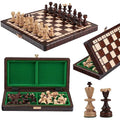 Pearl Wooden Chess Set – Handcrafted 12in Travel Board