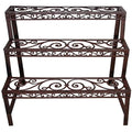 Jolof Store Cast-Iron Rectangular Etagere Plant Stand – Brown, 79cm