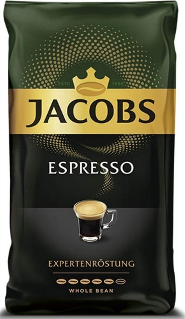 Jacobs Espresso Whole Bean Coffee – Intense Roast, 1000g Bag