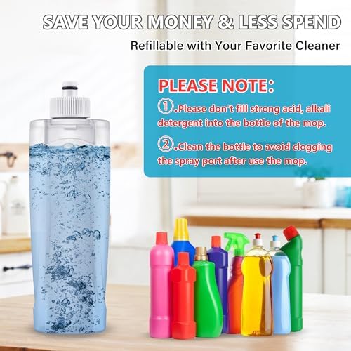 MEXERRIS Microfiber Spray Mop for Hardwood Floors | 3 Reusable Pads