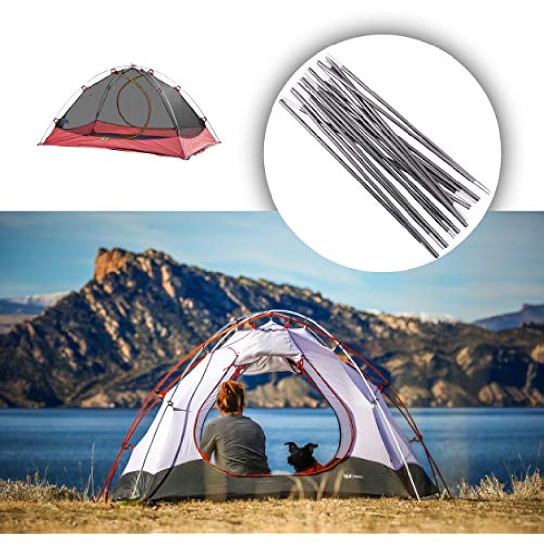 Azarxis Aluminum Tent Pole Replacements | 7001 T6 Alloy Support Rods