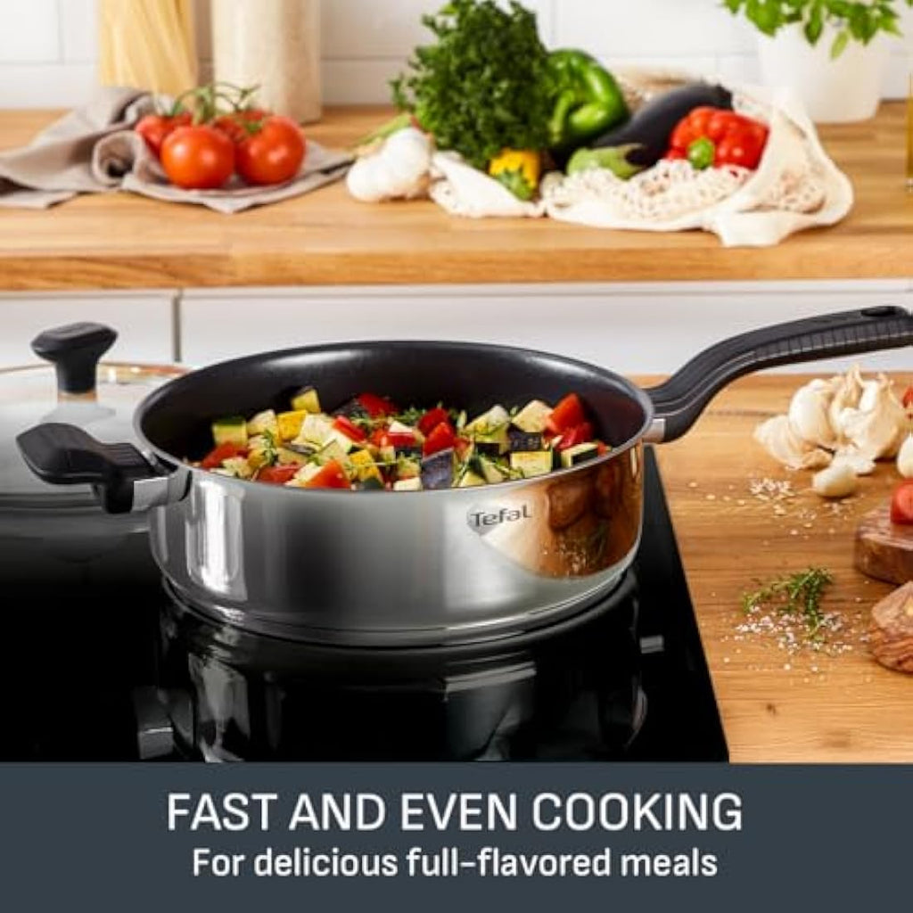 Tefal Comfort Max 24cm Stainless Steel Stewpot | Induction Casserole