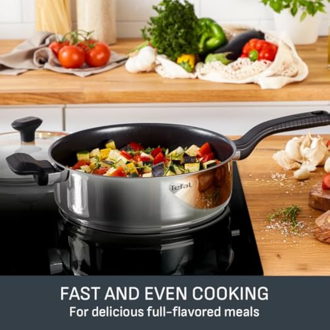 Tefal Comfort Max 20cm Stainless Steel Non-Stick Induction Frying Pan