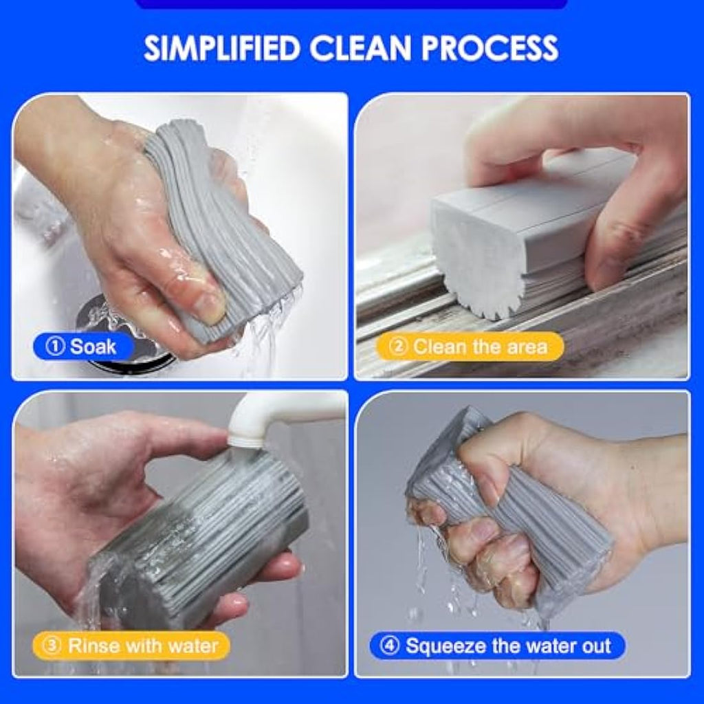 6-Pack Damp Clean Duster Sponge – Reusable PVA Cleaning Brush
