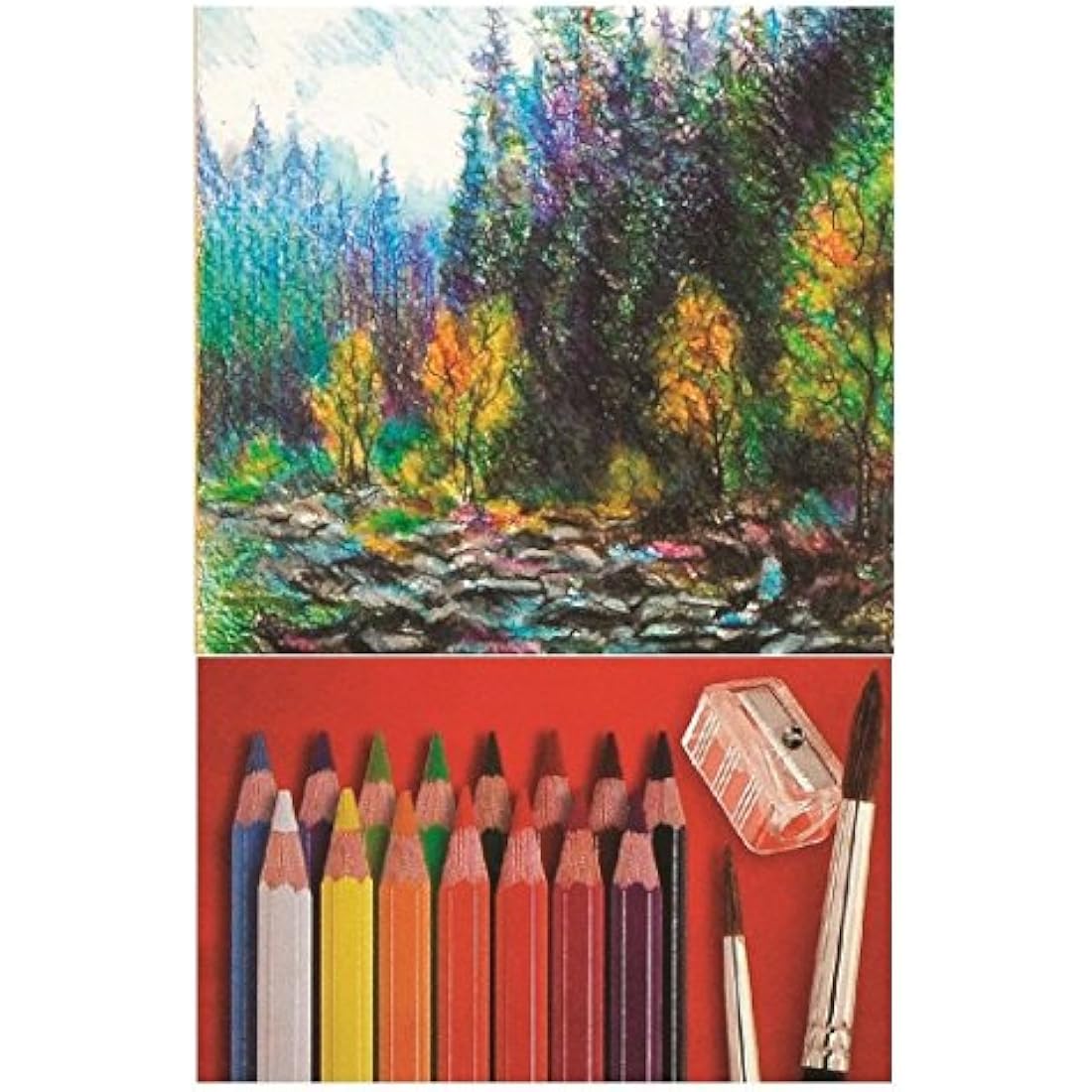 KOH-I-NOOR Aquarelle Coloured Pencils Set with Brushes - Pack of 72