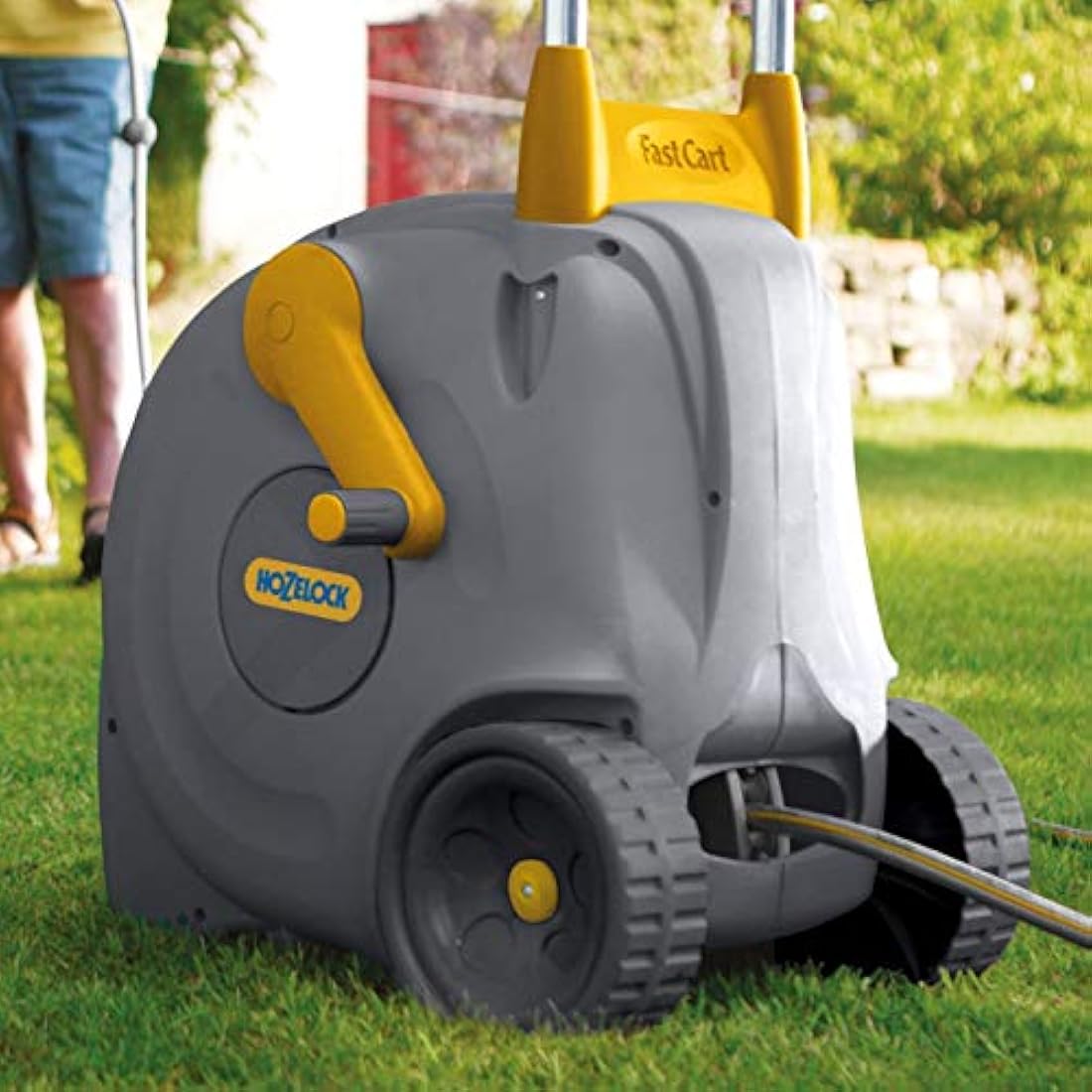 Hozelock Fast Reel Cart | 40m Retractable Hose Reel with Wheels