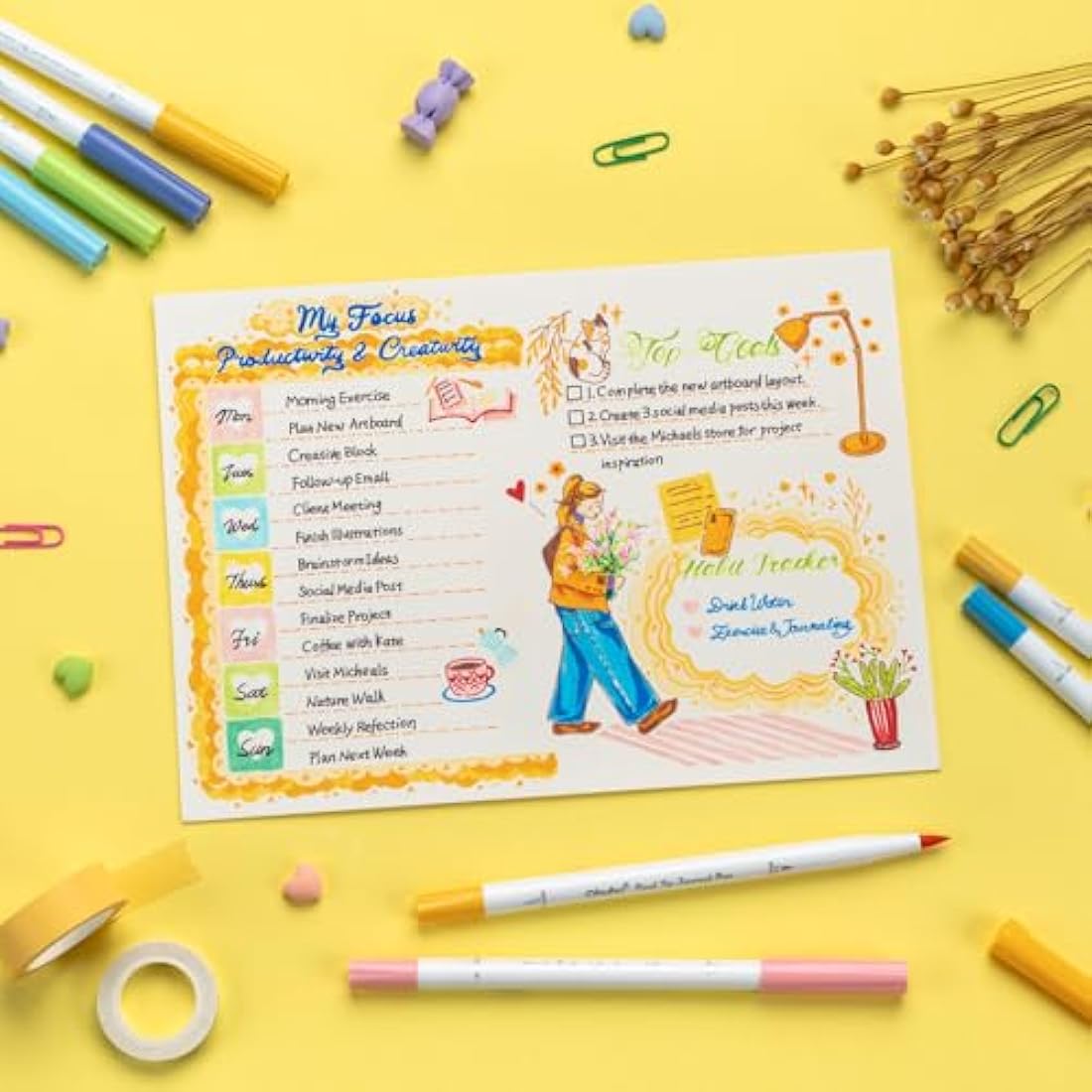 Ohuhu 80 Colours Dual Tip Brush & Fineliner Art Markers for Journaling