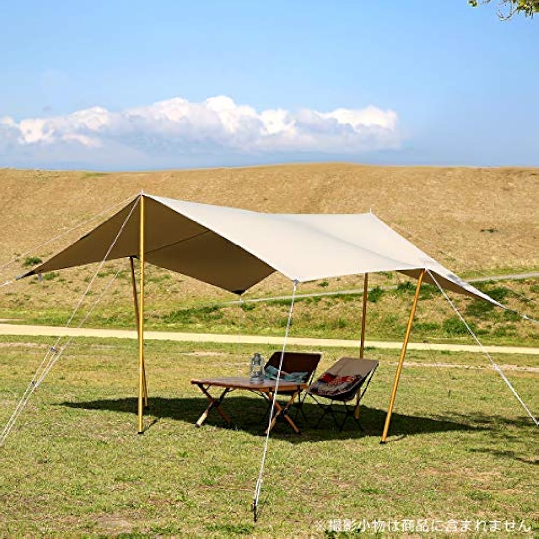 Tatonka Tarp 4 TC – UV Resistant Cotton Blend Camping Shelter, Beige