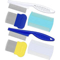 AOSEA 6-Piece Flea Comb Set for Cats and Dogs – Stainless Steel Grooming Kit