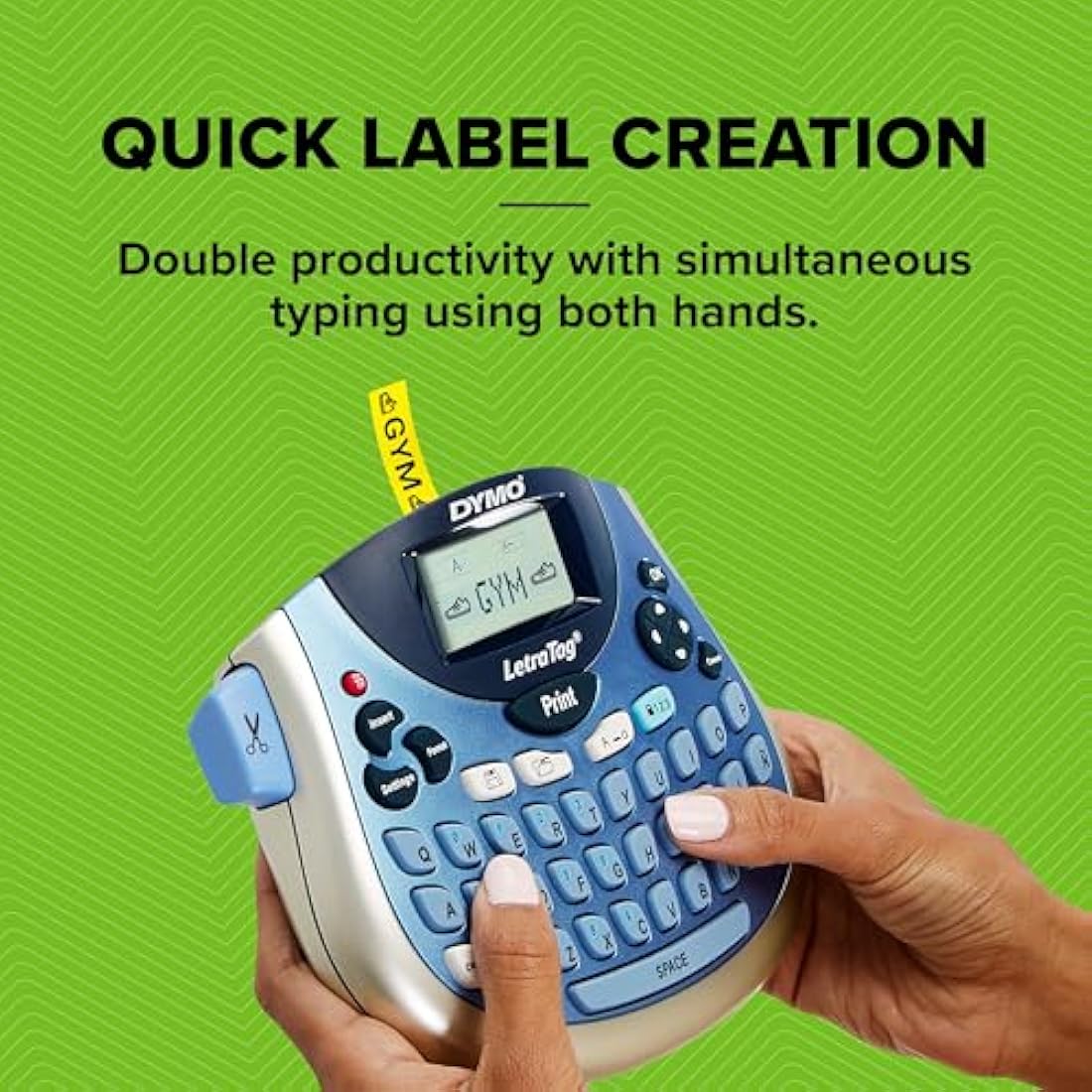Dymo LetraTag LT-100T Label Maker | Portable QWERTY Printer | Silver